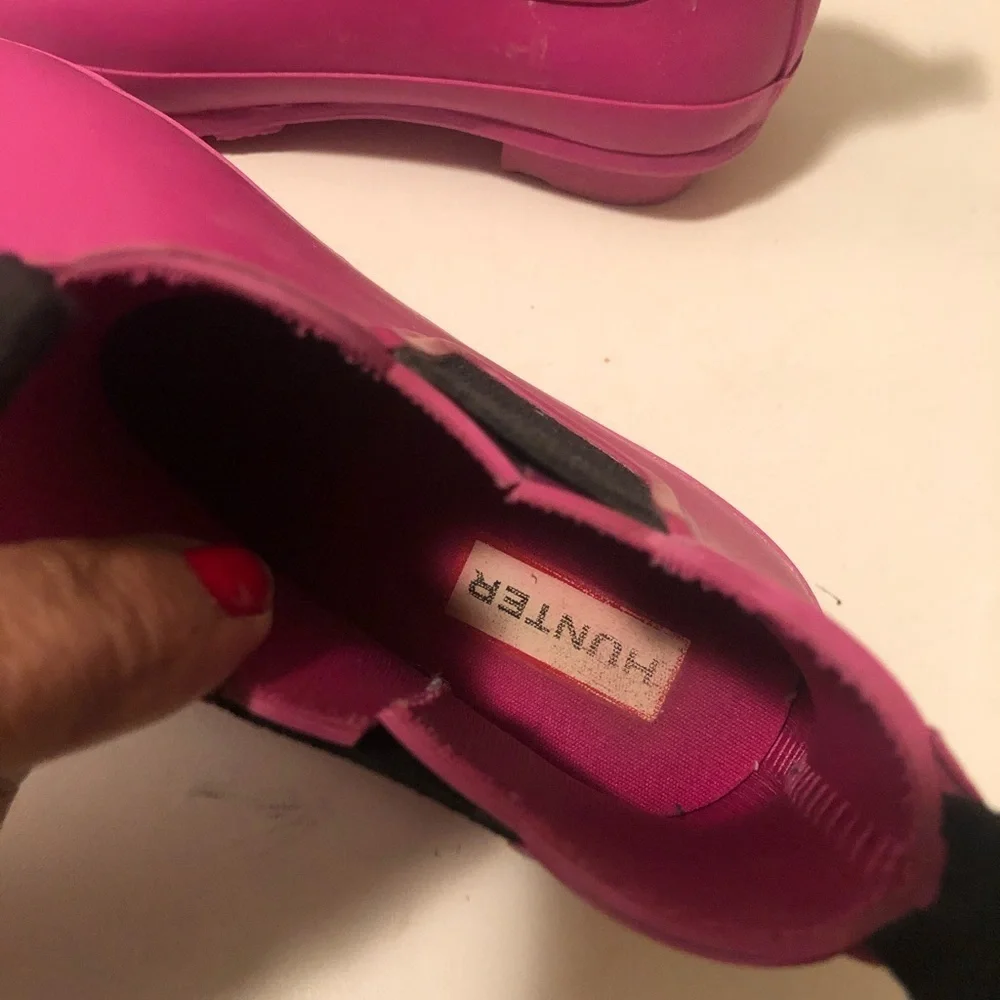 Hunter half booties pink